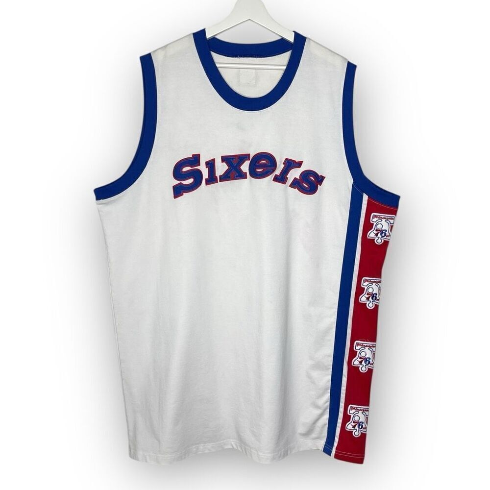 Philadelphia Sixers Basketball Jersey Hardwood Classics Majestic NBA Men’s 2X